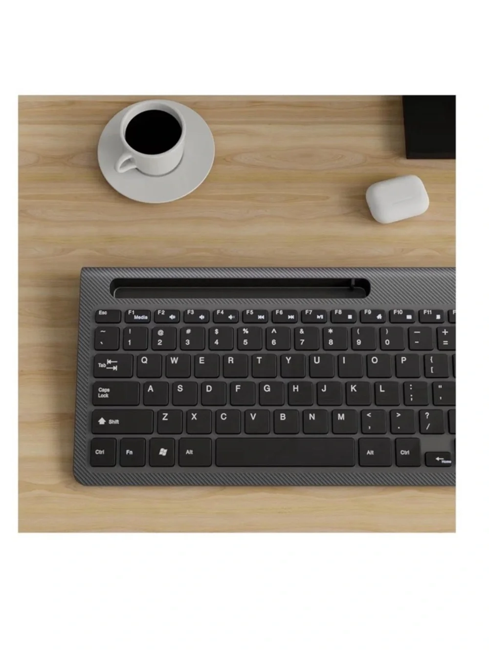 Wireless Ergonomic 6-Button Mouse with Silent Click - Black